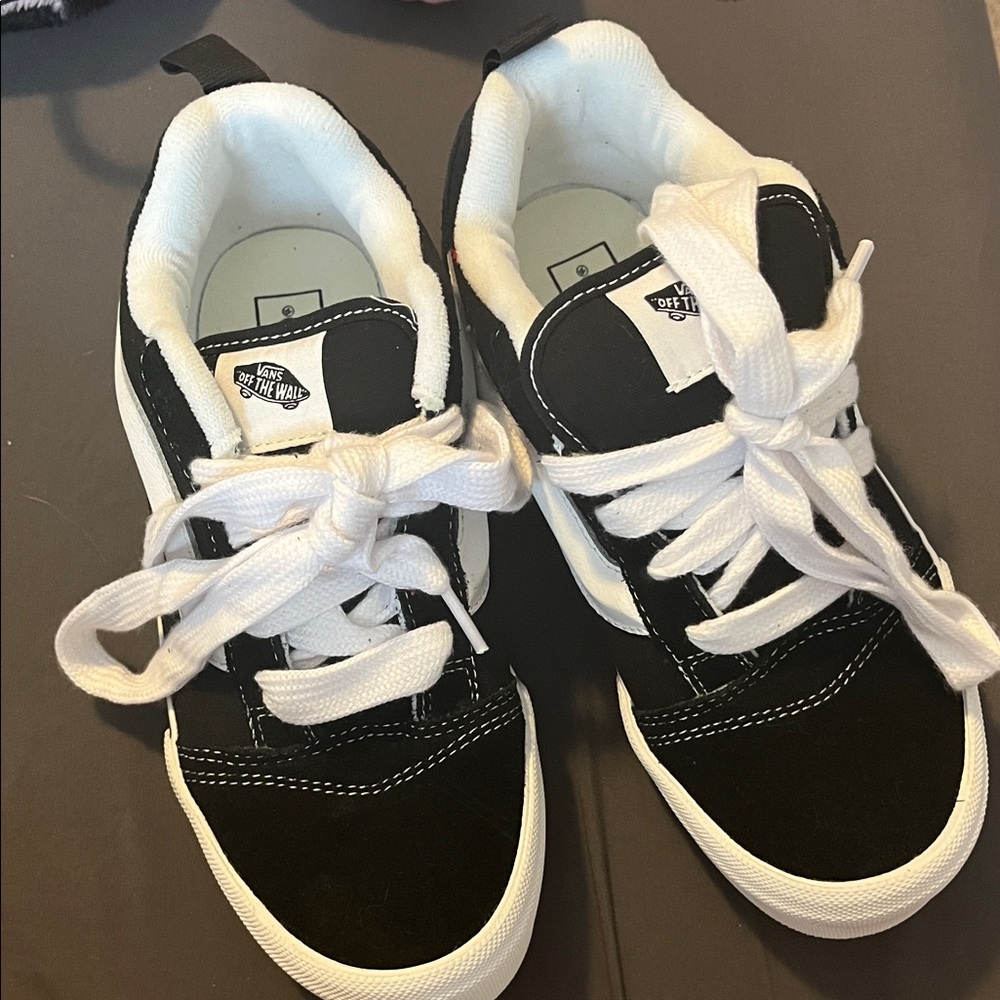 Vans Kids Classic Black and White Sneakers